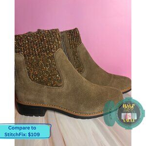 Jaymie Heeled Suede Bootie